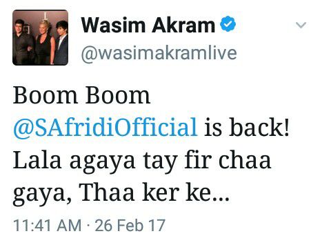 Wasim Akram Tweets
