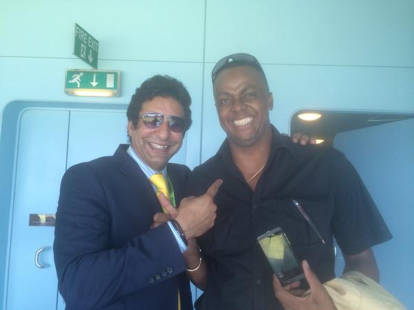 Wasim Akram With Courtney Walsh