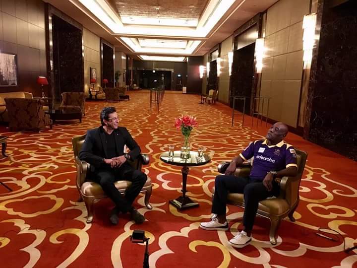 Wasim Akram and Vivian Richards