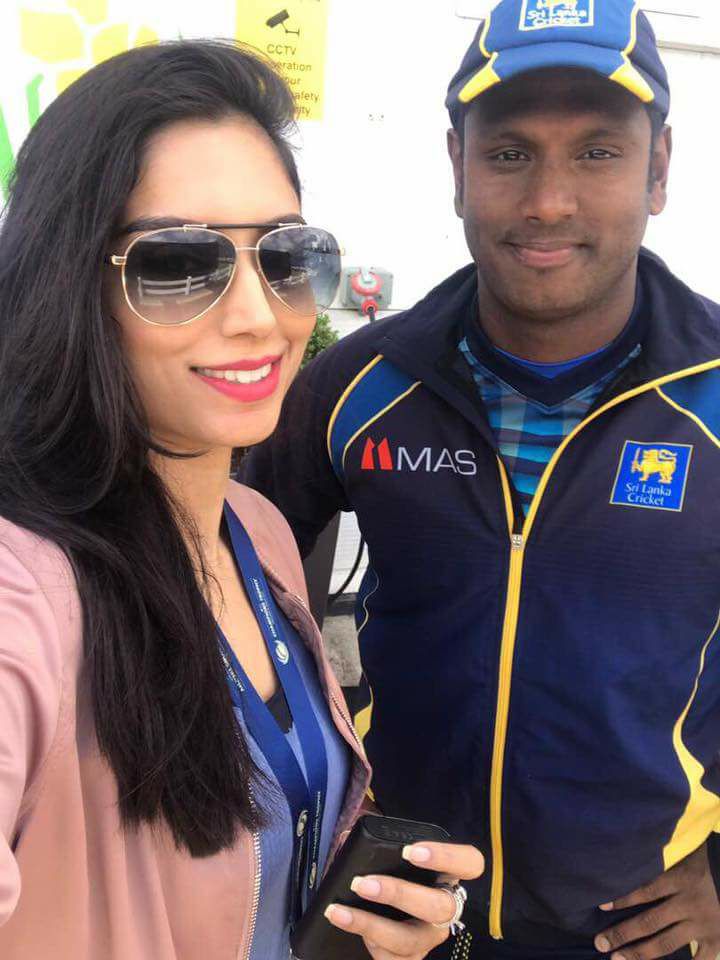 Zainab Abbas With Sri Lankan Captain