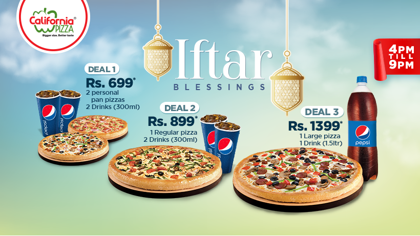 California Pizza Iftar Dinner Buffet Deal 2019