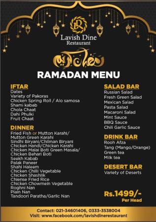 Lavish Dine Iftar And Sehri Deals 2022