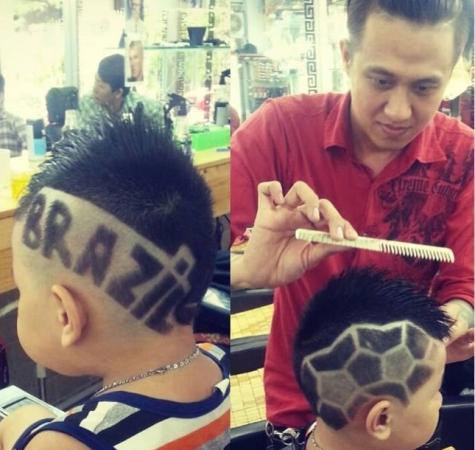 Football Fans Crazy Haircuts