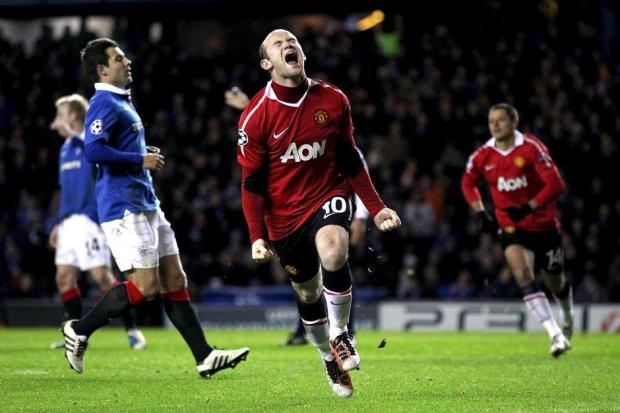 Wayne Rooney Celebrating Scoring