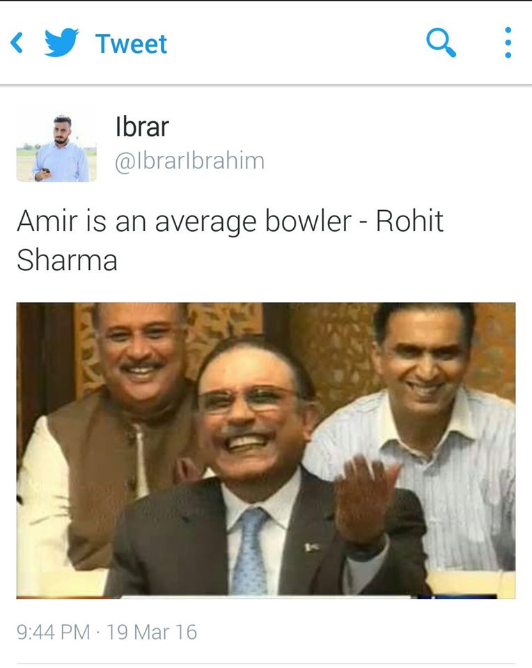 Amir is an average bowler