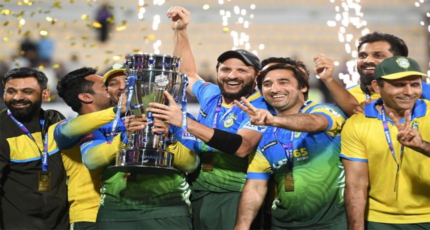 Asian Lions Lift The Trophy Of Legend Cricket League