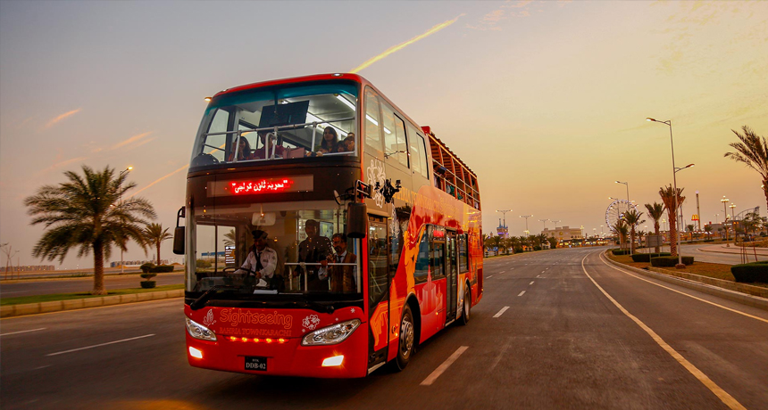 Double Decker Buses Reaches in the Roads of Karachi