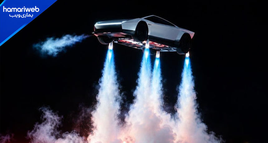 Elon Musk Unveils Flying Tesla Roadster