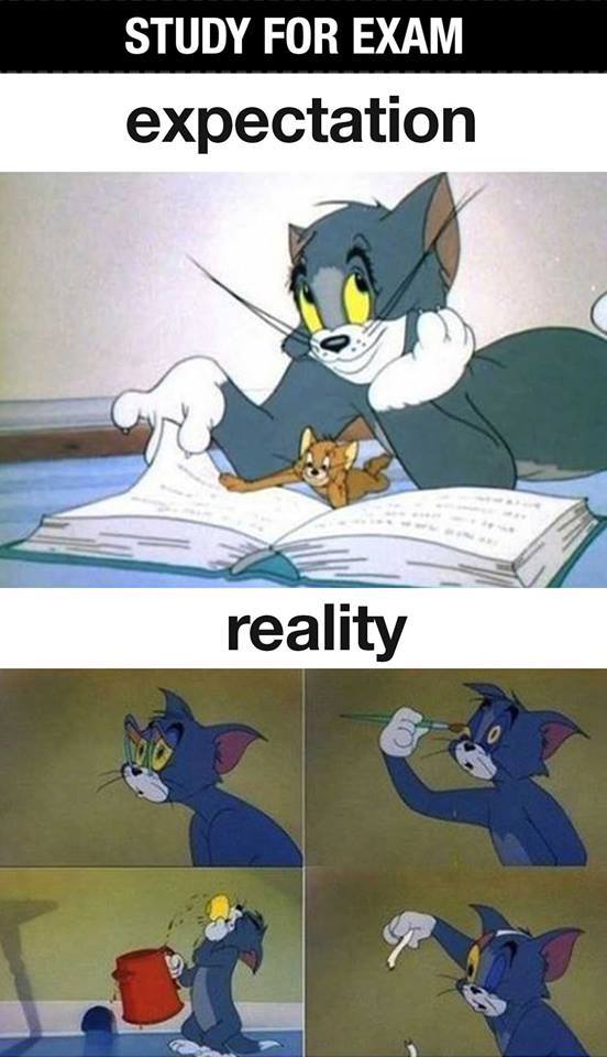 Exams Day Expectations Vs Reality - Funny Images & Photos