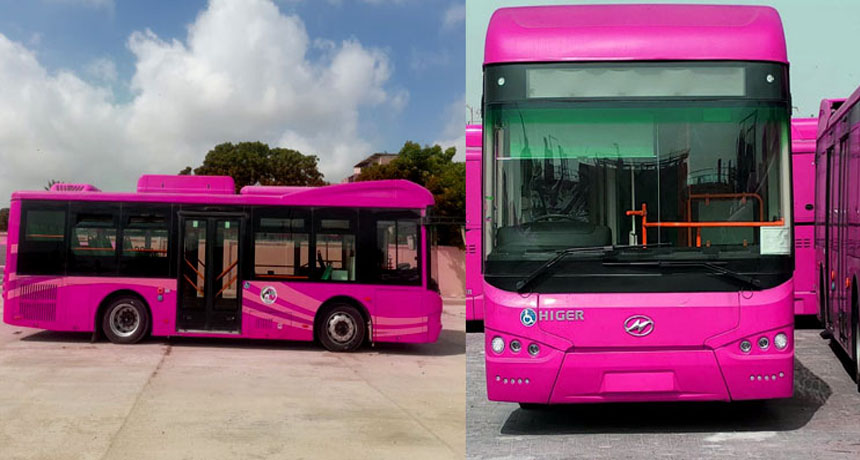 First-Ever Pink Bus Service Launched in Karachi