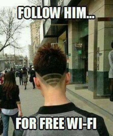 Follow him for free Wifi