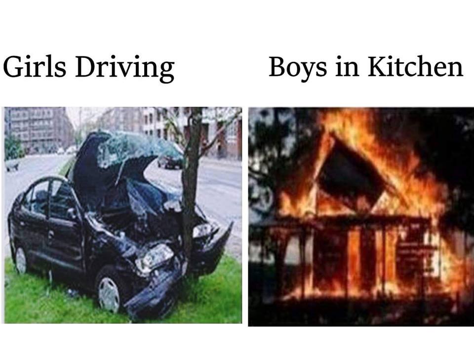Girls Driving vs Boys In Kitchen