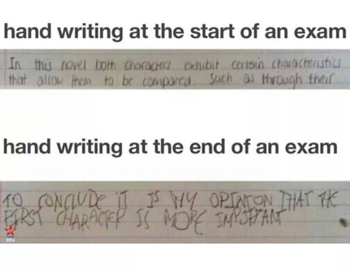 Handwriting In Exams