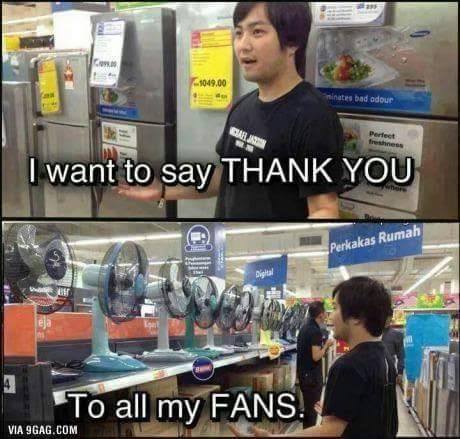 I want to thank you all my fans