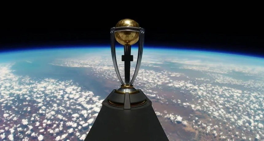 ICC World Cup Trophy Tour Launched In Space