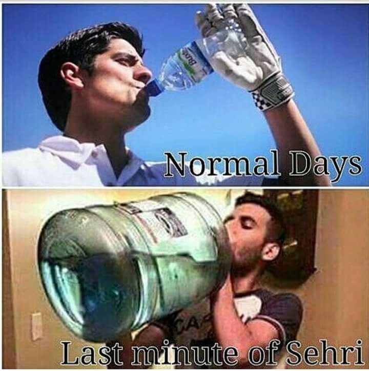 Normal Days Vs Last Minute Of Sehri