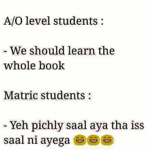 O Level Students Vs Matric Students