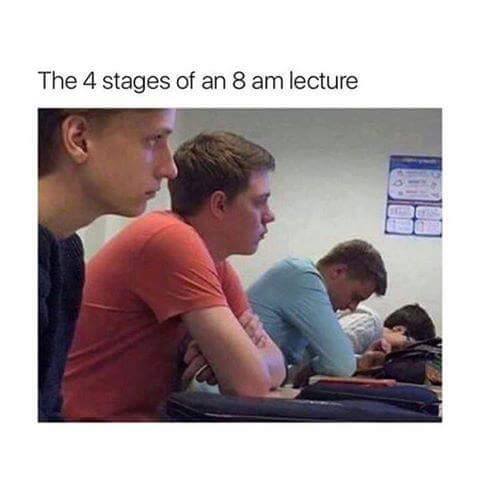 The 4 Stages At 8 A.M Lecture
