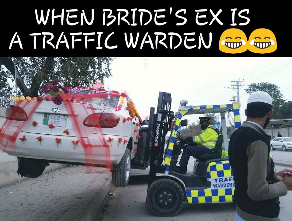 When Bride Ex Is Traffic Warden