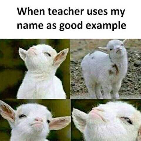 When Teacher Uses My Name As Good Example