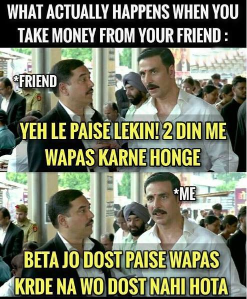 When You Take Money From Friend