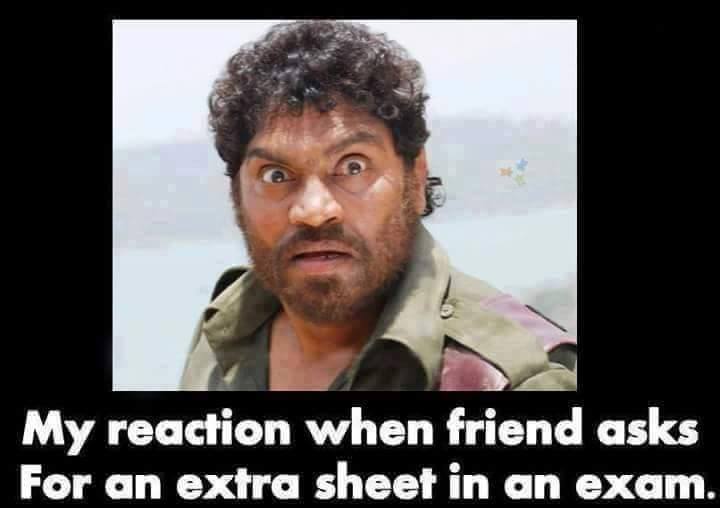 When Your Friend Ask For An Extra Sheet