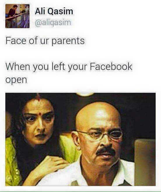 When you left your facebook open