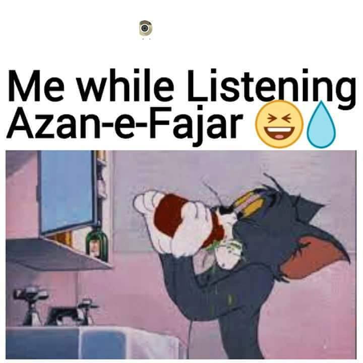 While Listening Azaan e Fajar - Funny Images & Photos