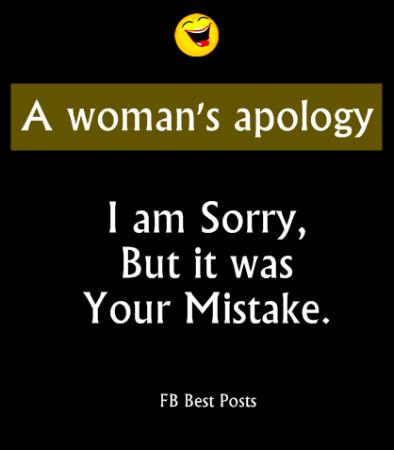 Woman's Apology