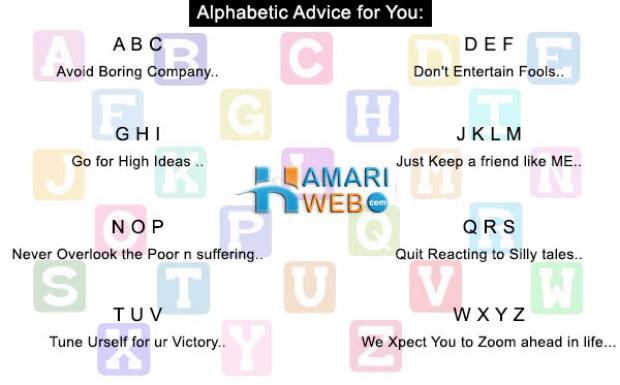 Alphabetic Advice for You