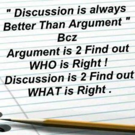 Discussion vs Argument