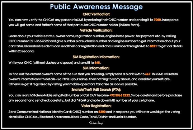 Public Awareness Message