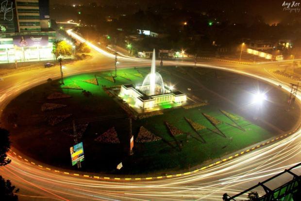 Awesome View of Liberty Round About Lahore