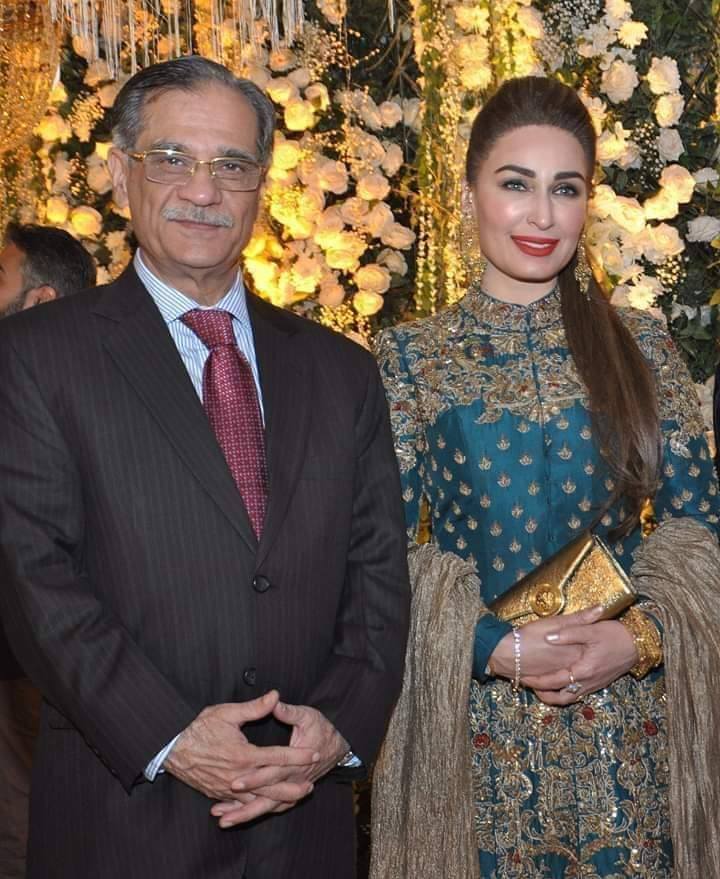 CJP Saqib Nisar With Reema At A Recent Wedding