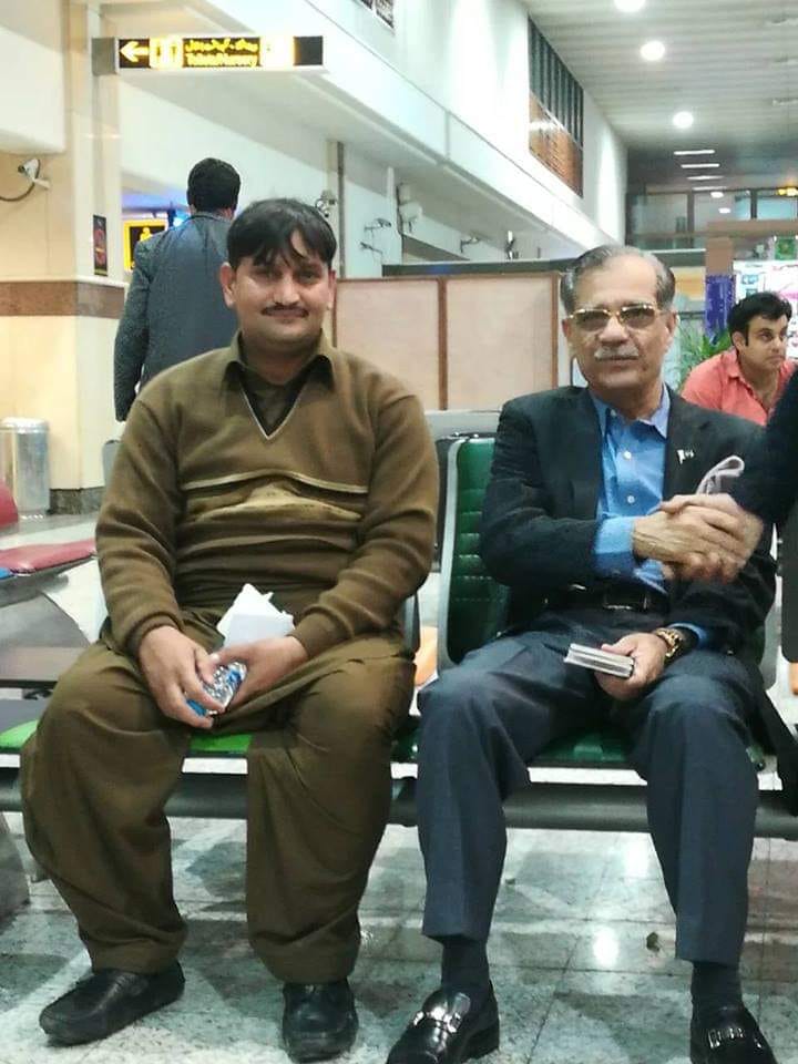 Former Chief Justice At Lahore Airport