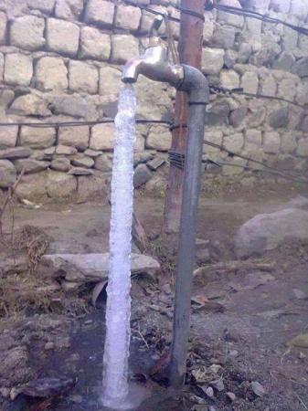 Frozen water from Tap Minus Temperature in Balochistan