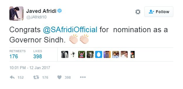 Is Shahid Afridi Next Governor Sindh?