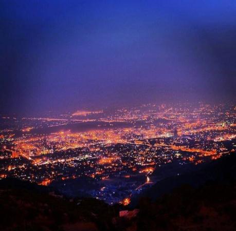 Night view of Islamabad from Monal