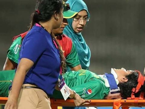 Pakistan women cricketer Javeria Khan Injured