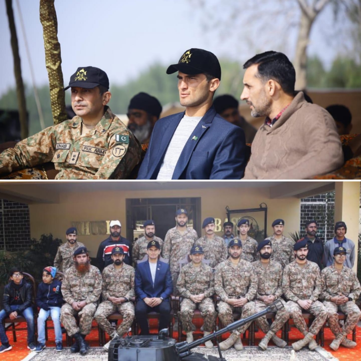 Shaheen Shah Afridi Spent Sometime With Pakistan Army Troops In Kashmore On Quaid's Day