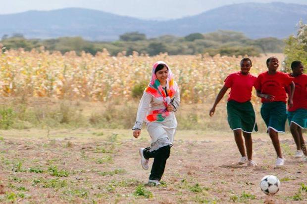 Malala‬ Yousafzai Plays Soccer with Nigerians