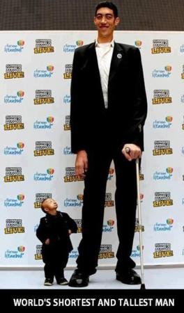 World Shortest and Tallest Man