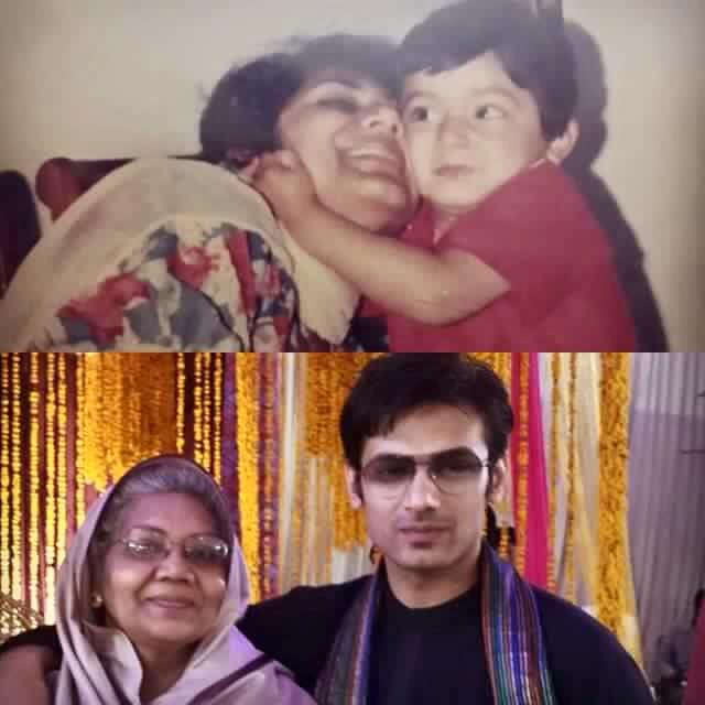 Zahid Ahmed with his Mother