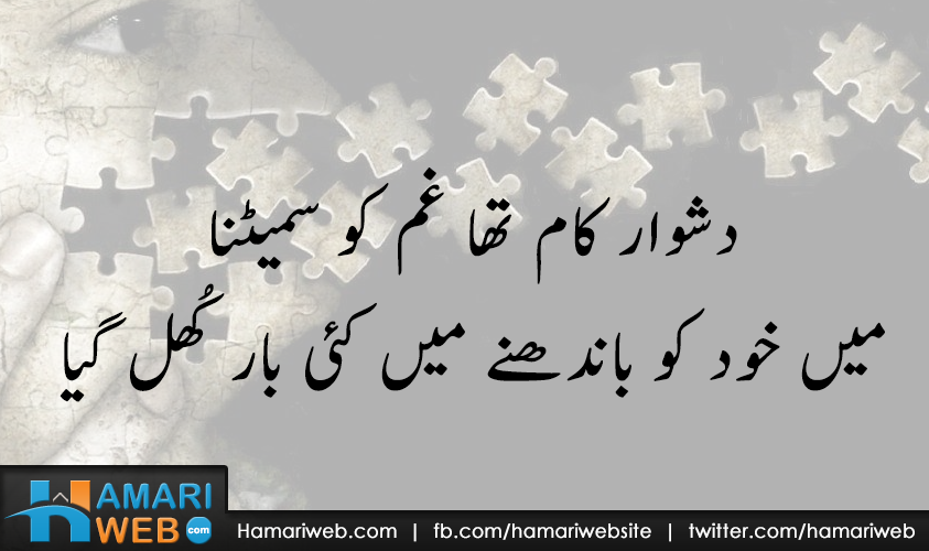 Dushwar Kam Tha Gham Ko Sametna