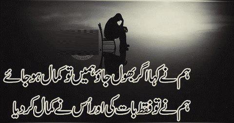 Hum Ne Kaha Agar Bhool Jao Humain Tou Kamaal Hojaey