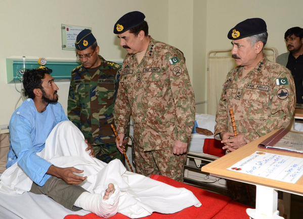 COAS Air Chief and Corps Commander Visit CMH Peshawar