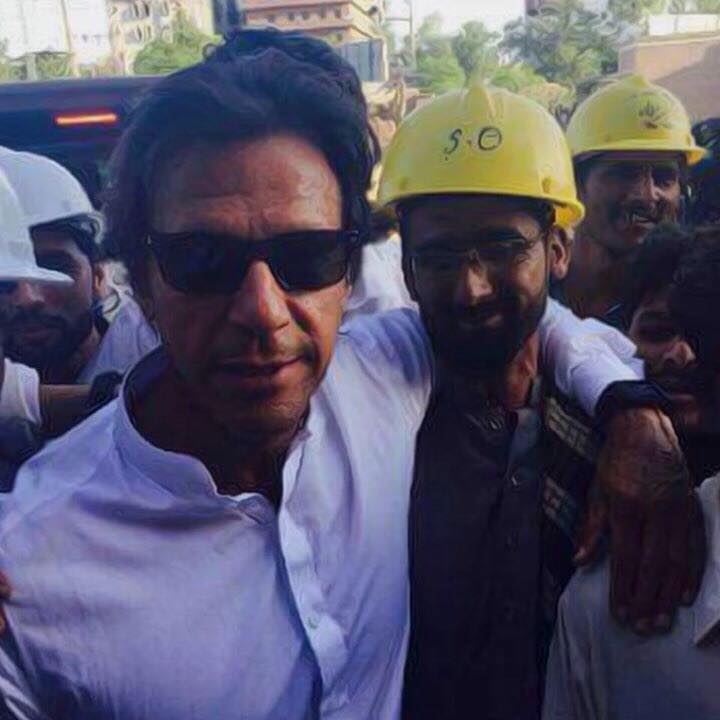 Chairman Imran Khan With Team Building SKMH Peshawar