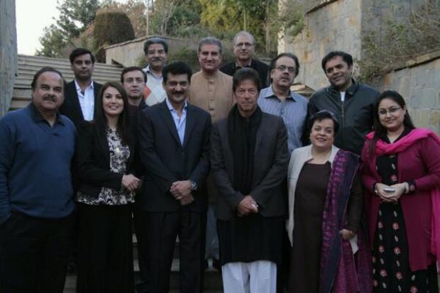 Imran Khan With TV Anchors