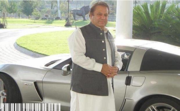 PM Nawaz Sharif with his Sports Car