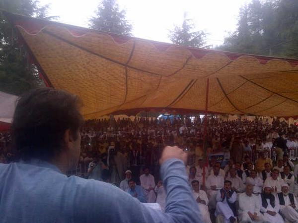 PTI Imran Khan Addressing Jalsa at Lal Kooh, Swat